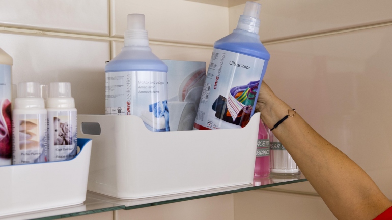 Come organizzare i detersivi