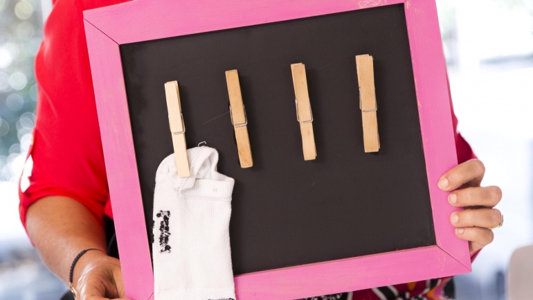 La lavagna appendi calzini